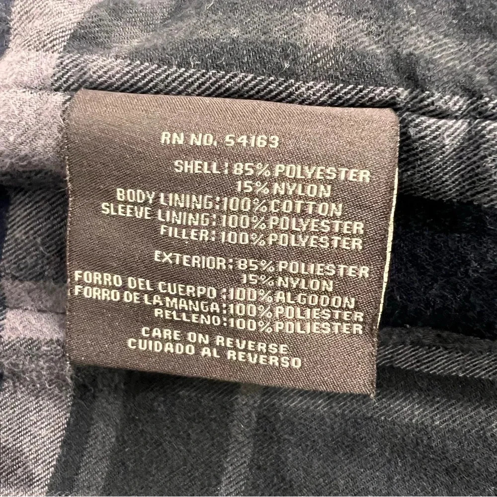 Dockers Iron Grey Men’s Jacket Size XXL Plaid Lined Zip Up‎ Front - Picture 9 of 14